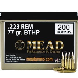 223 REM 77gr MEAD BTHP! FREE Ammo Can! (200 rounds)