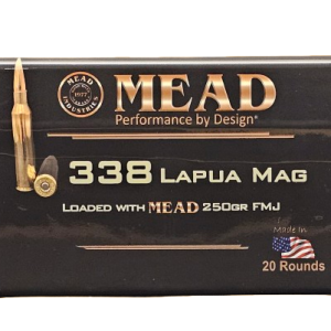 338 Lapua Mag MEAD 250gr FMJ (Factory Seconds) (20 rounds)