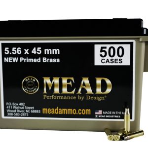 5.56 x 45mm New Primed Brass! Free Ammo Can! (500 count)