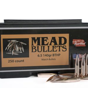 Mead 6.5mm, .264 dia. 140gr BTHP Match Bullets! (250 count)