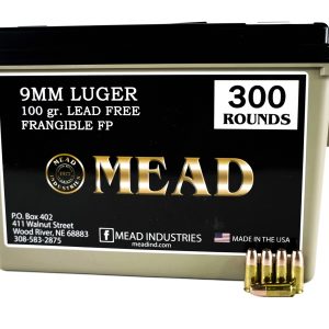 9mm Luger 100gr Lead-Free Frangible (300 rounds)